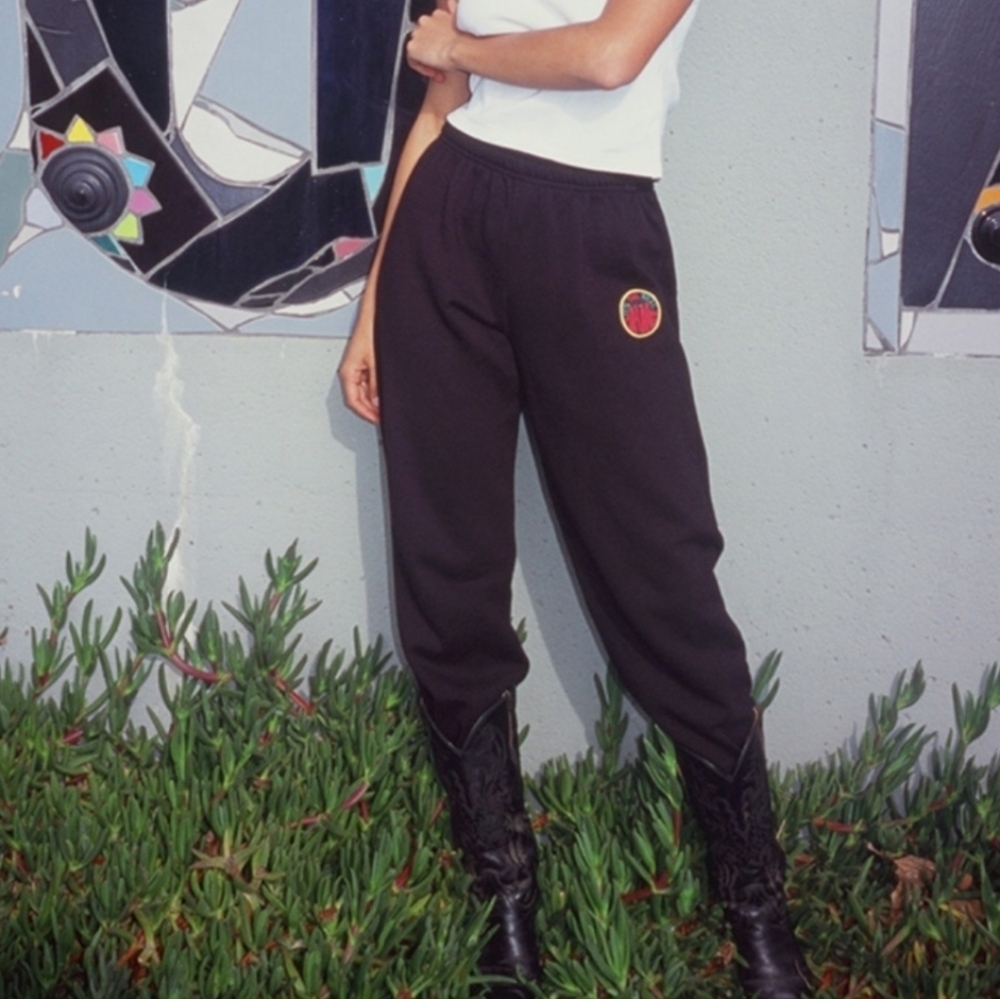 Realisation Par The Real Thing Sweatpants Black Graphic Joggers XS